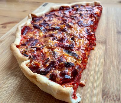 Rote-Bete-Quiche (mit Salat)